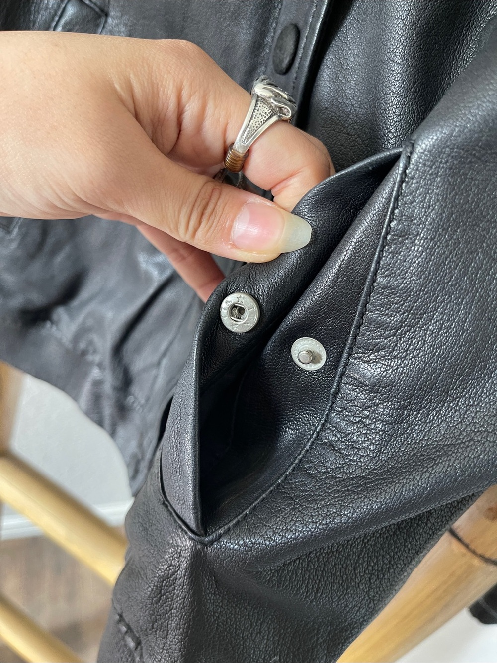 Scotch & Soda Maison Scotch Leather Bomber Jacket - Picture 5 of 11